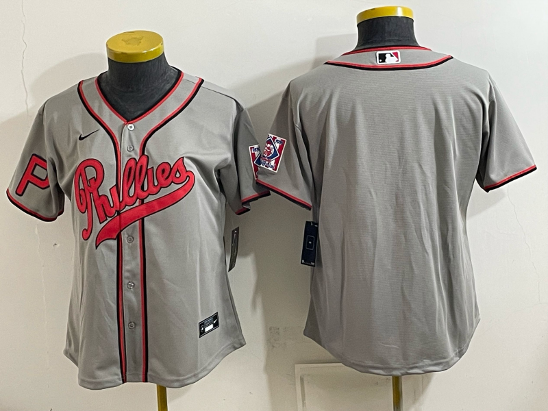 Women 2026 Philadelphia Phillies blank grey Game Nike MLB Jersey 0830002